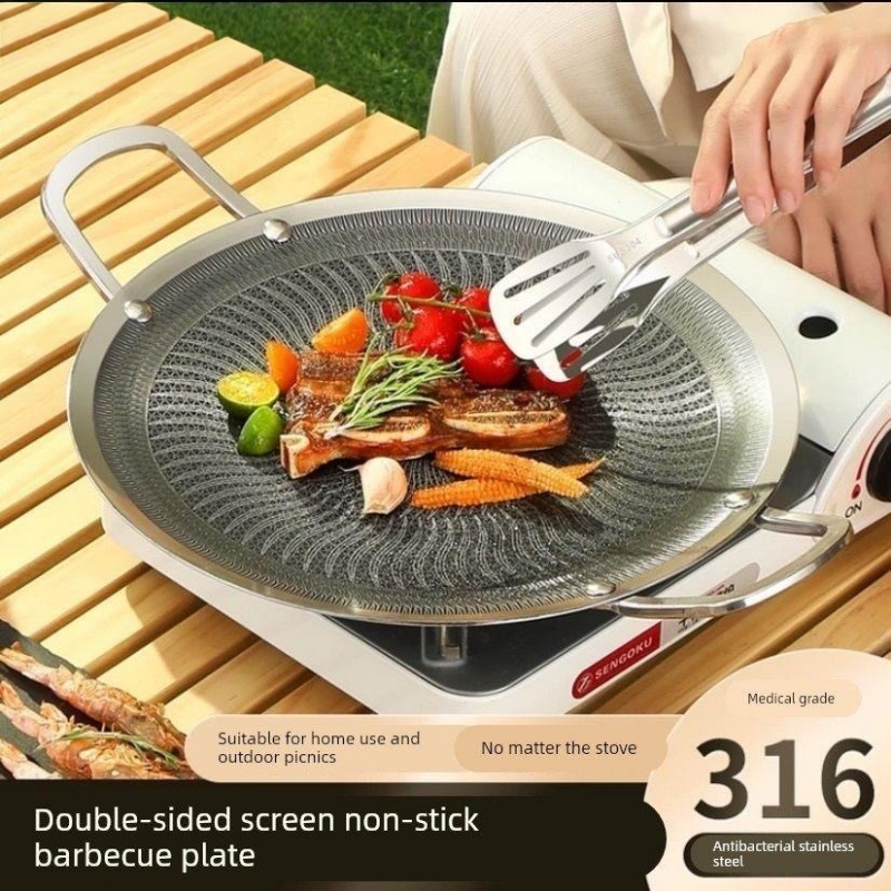 Commercial Kitchen Appliance - 316 roestvrijstalen multifunctionele kook- en BBQ-grillpan