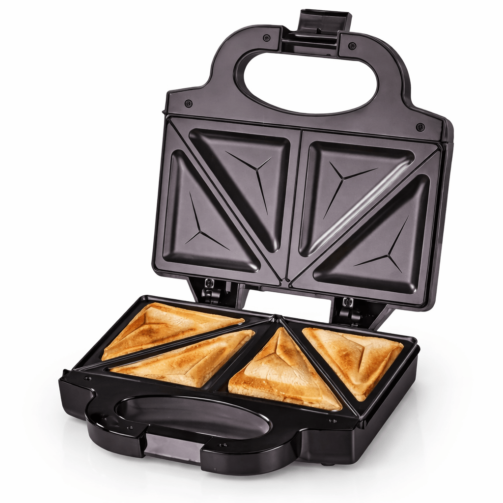 Sandwich Press Panini - 2-in-1 750W snelverhittende sandwich-toaster & panini-pers,