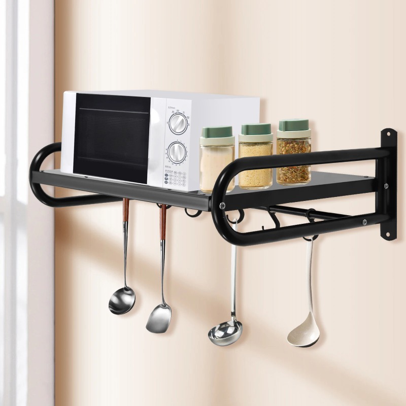 Commercial Kitchen Microwave - Wandgemonteerd magnetronrek, duurzaam koolstofstaal, groot formaat