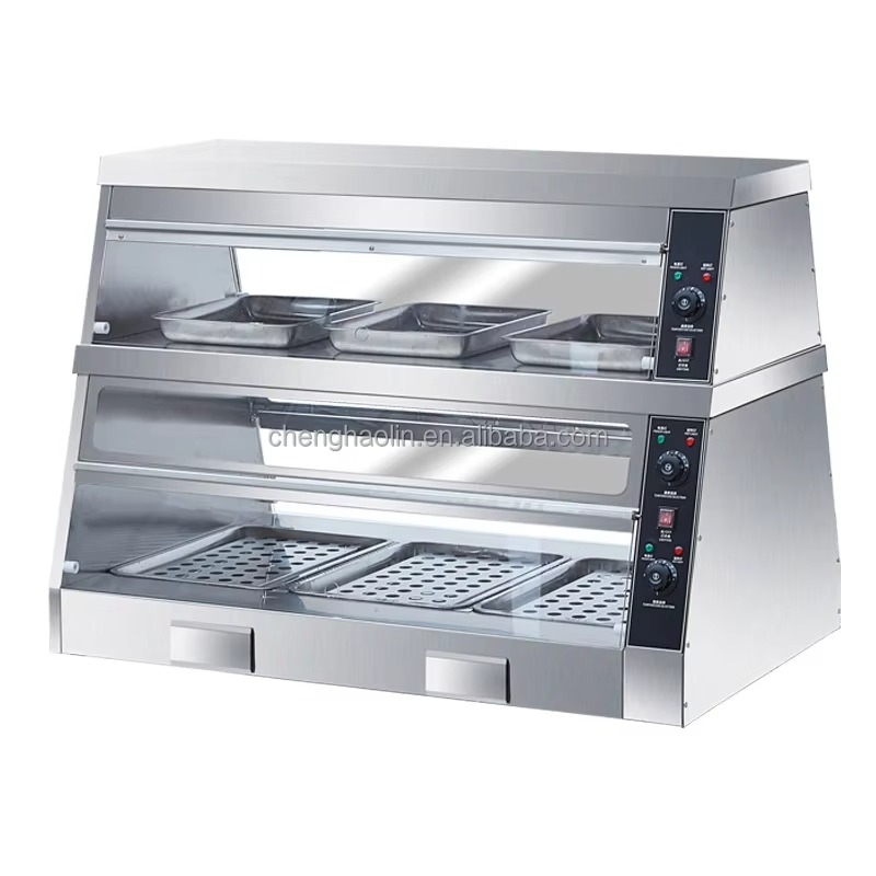 Commercial Kitchen Cabinet - Voedselverwarmingskast voor hamburgers en gefrituurde kip,
