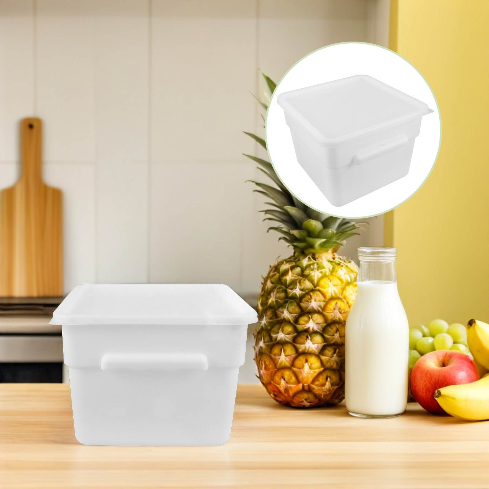 Commercial Kitchen Microwave - Vierkante commerciële voedselopslagcontainer 12L plastic met