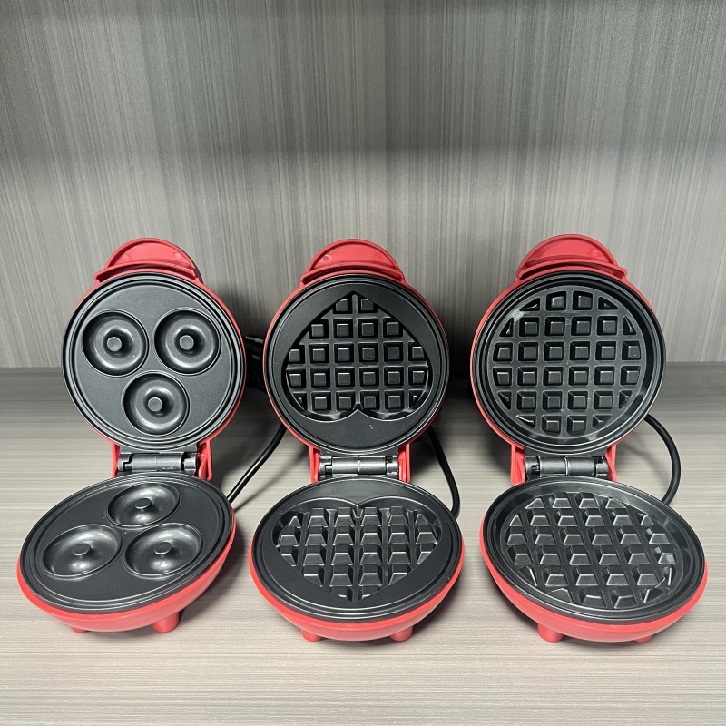 Sandwich Press Panini - Multifunctionele mini-wafelmaker in hartvorm, dubbelzijdig verwarmd,