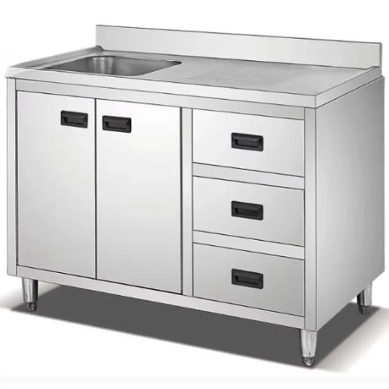 Commercial Kitchen Cabinet - Zwaar uitgevoerde restaurantkeuken opbergtafel Onafhankelijke commerciële