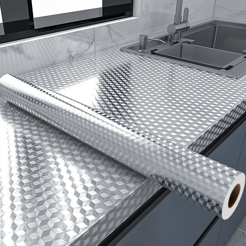 Commercial Kitchen Wall Panels - Aluminiumfolie anti-olie keukenmuursticker zelfklevend waterdicht voor