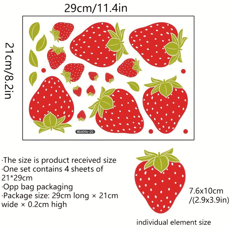 Transparante aardbeien-wandsti - Commercial Kitchen Wall Panels recensie en prijs