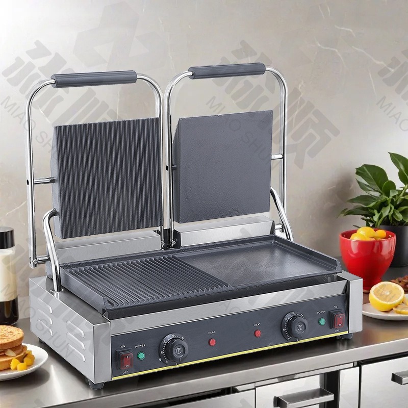Commerciële elektrische grillp - Sandwich Press Panini recensie en prijs