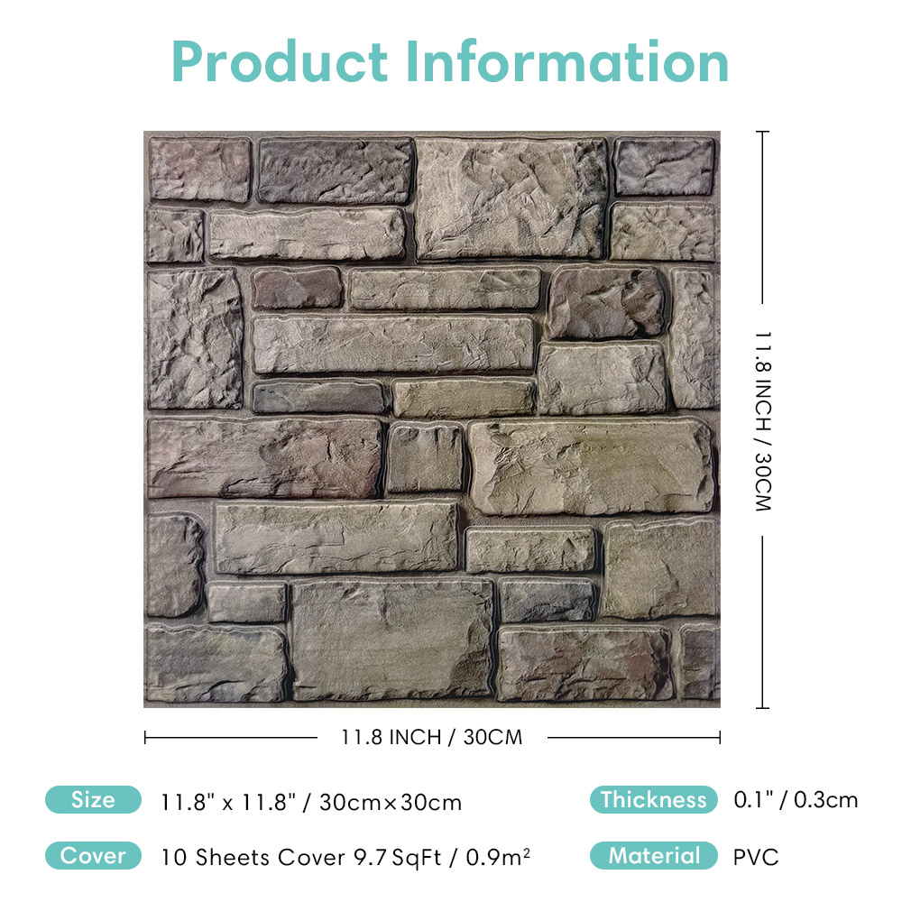 10 stuks 3D faux steen schil e - Commercial Kitchen Wall Panels recensie en prijs
