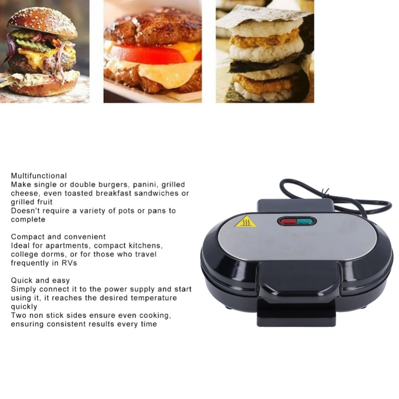 750W Elektrische Steakgrill, E - Sandwich Press Panini recensie en prijs